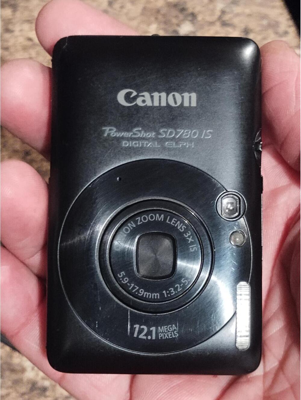 Canon PowerShot SD780 IS 12.1MP Digital Camera with Battery Black AS-IS